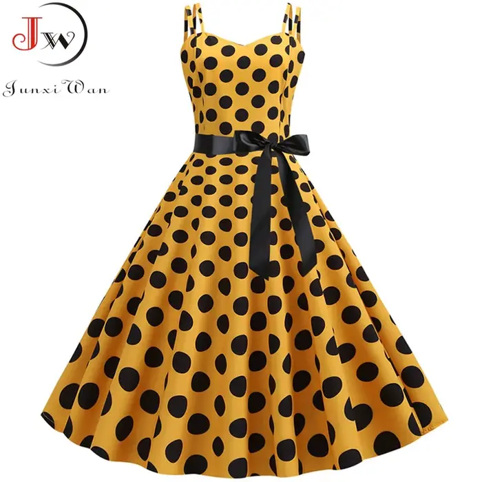 Robe vintage rockabilly à pois pour femmes grandes tailles, décontractée et élégante pour soirées estivales et occasions spéciales