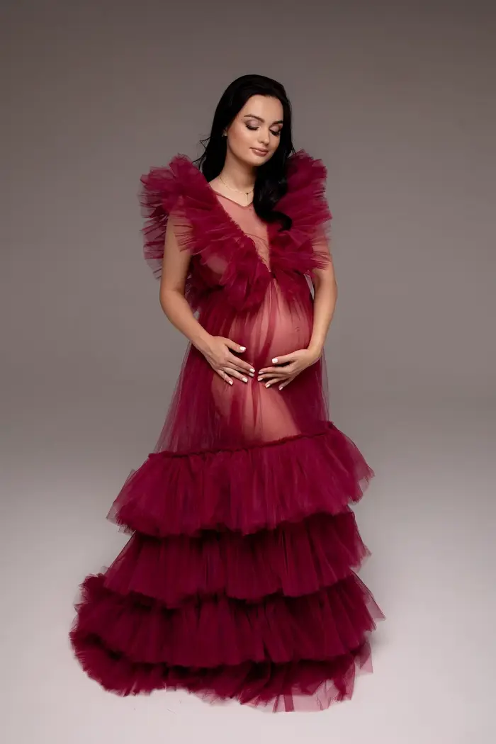 Robe Maxi Bordeaux pour ALTERPhotoshoot
