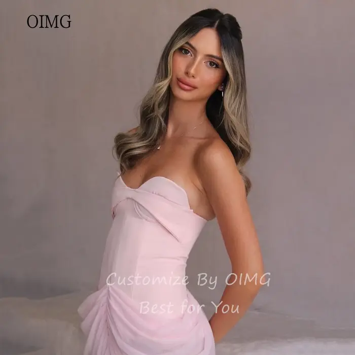 OIMG – robe de bal de forme sirène rose