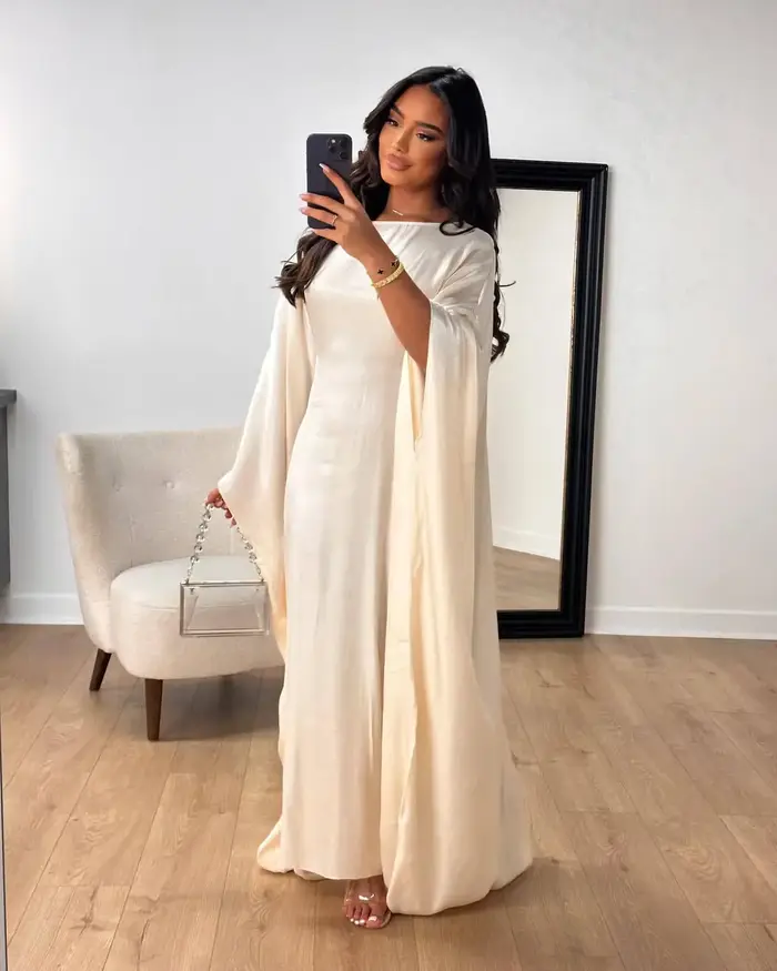 Caftan marocain à manches chauve-souris pour femmes
