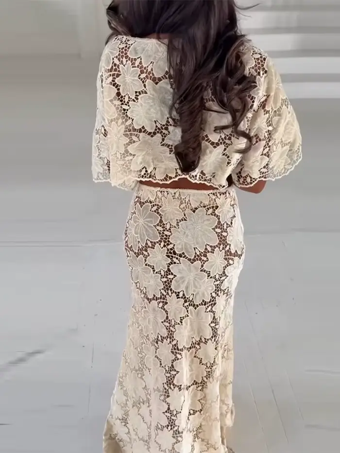 Robe longue dos nu à fleurs pour femmes