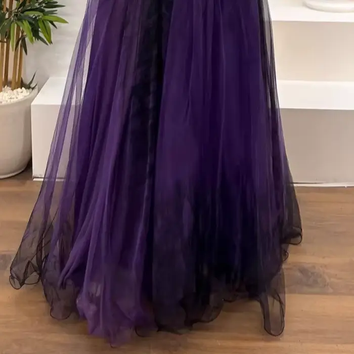 Robe de mariée sexy ample épaules dénudées imprimée pour femmes occasions spéciales soirée gala bal de fin d'année