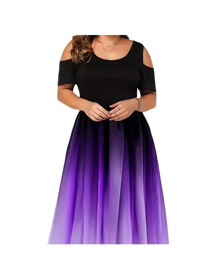 Robe longue à imprimé nickel é pour femme