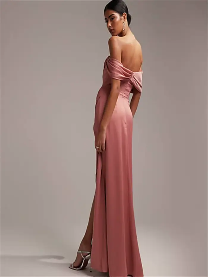 Bardot-Robe de soirée droite pour femme