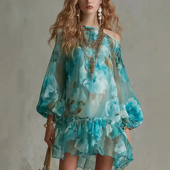 Robe florale style vacances