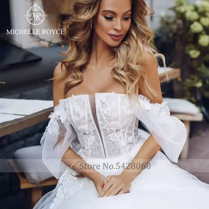 Michelle Royce-Robes de mariée A-ligne pour femmes