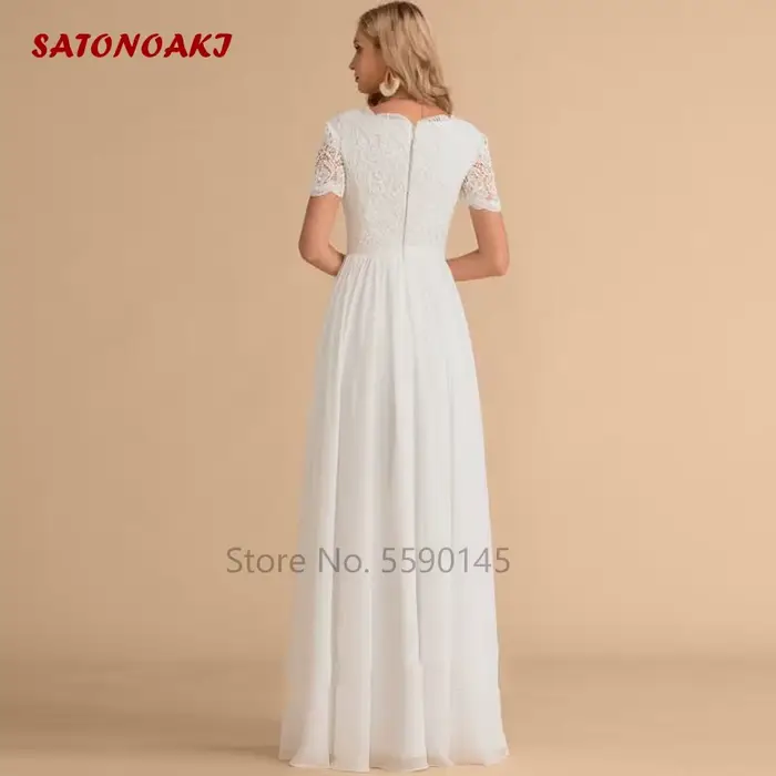 Robe De mariée en mousseline De soie et dentelle