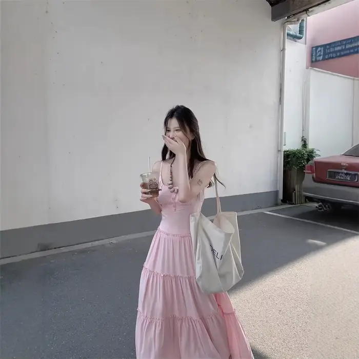 Robe d'été pour femme, style français
