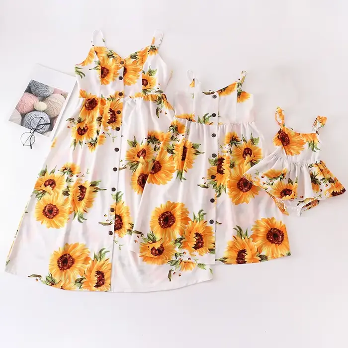 Robe mère-fille, vêtements d'été pour enfants