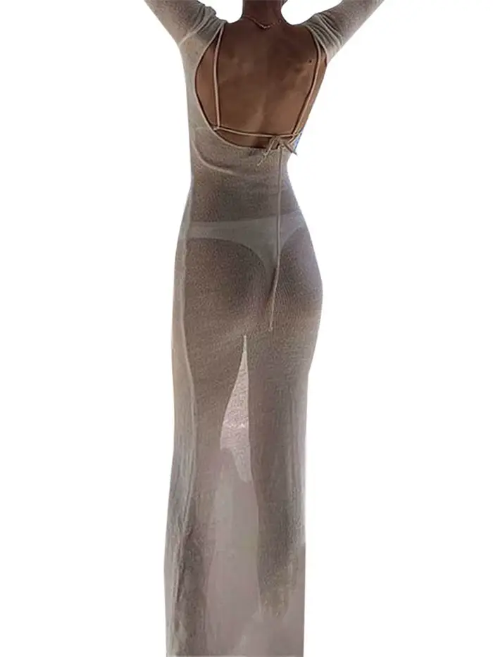Robe longue de plage pour femme