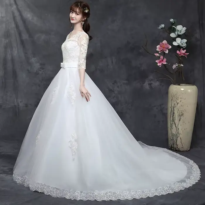 Robe de mariée élégante en dentelle vintage