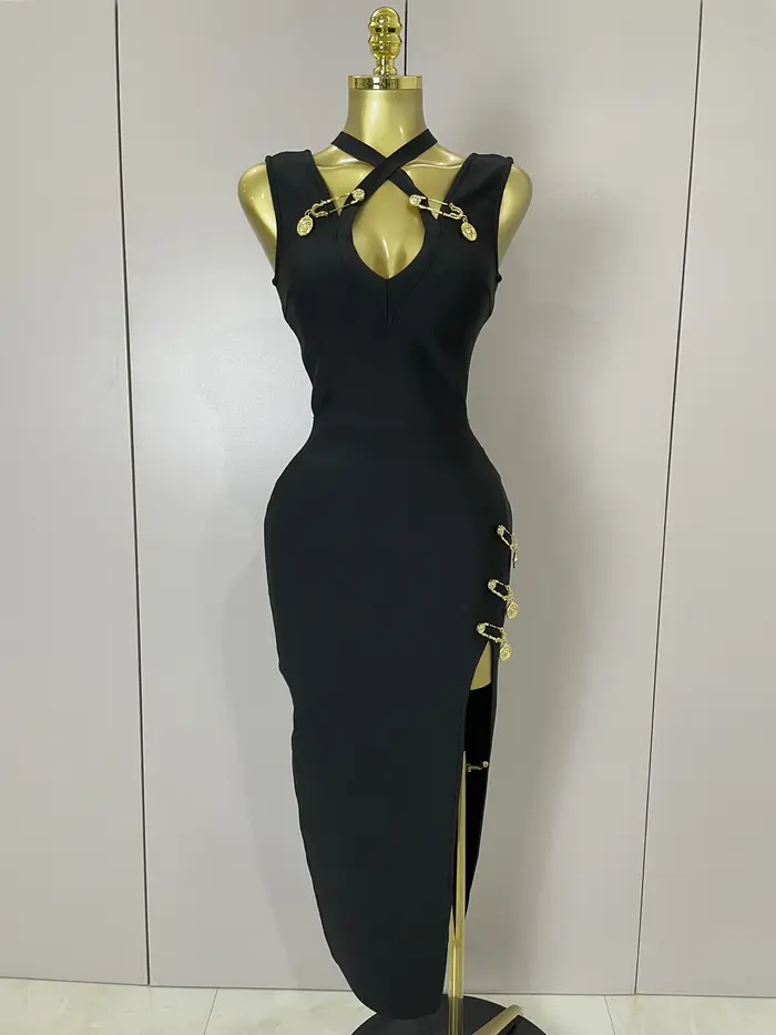 Robe longue sans manches pour femmes