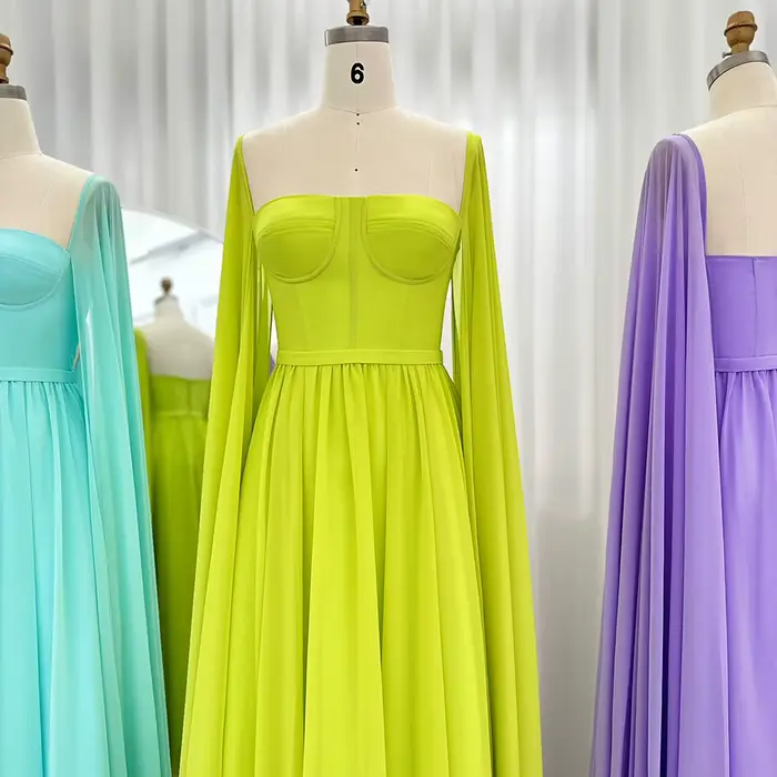 Sharon Said-Robe de Soirée Jaune Citron pour Femme