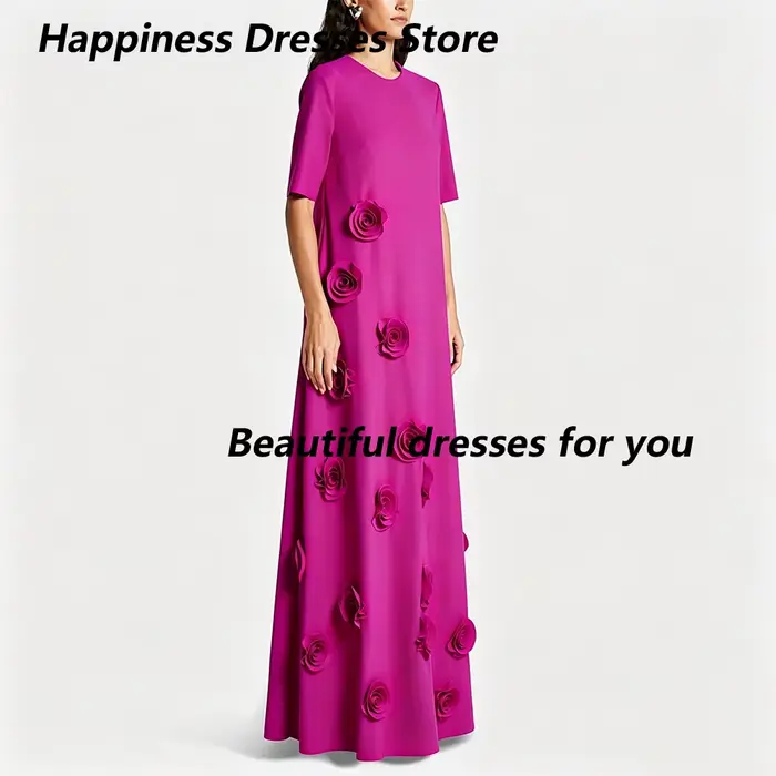 Robe de soirée fuchsia personnalisée