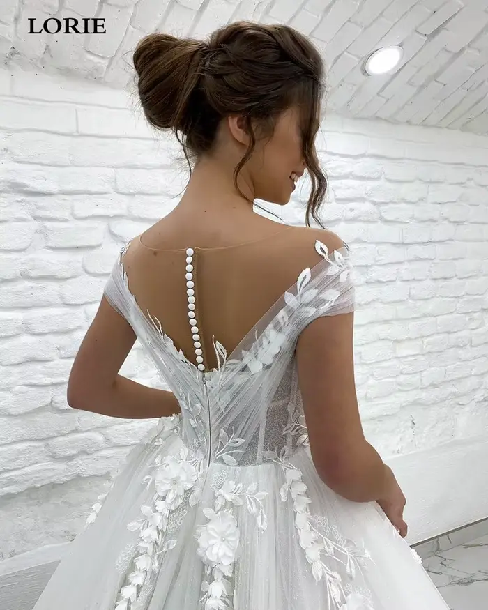 Robe de Mariée Princesse en Dentelle 3D