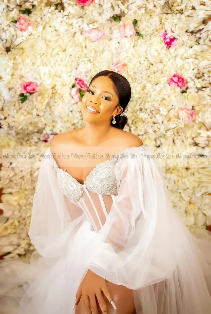 Robes de mariée blanches en Tulle