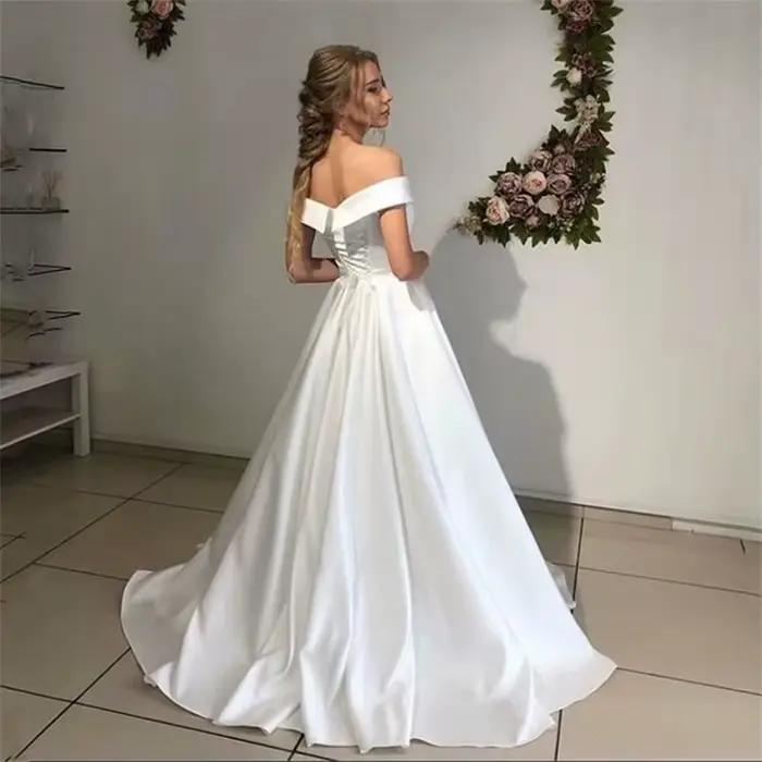 Nouveauté Robe De mariée en Satin pour femme