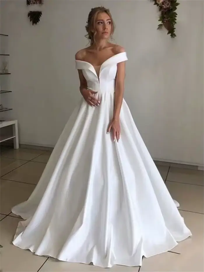 Nouveauté Robe De mariée en Satin pour femme