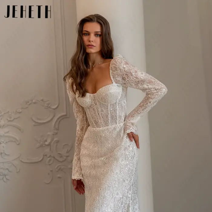 Robe de mariée EHETH en dentelle à sequins