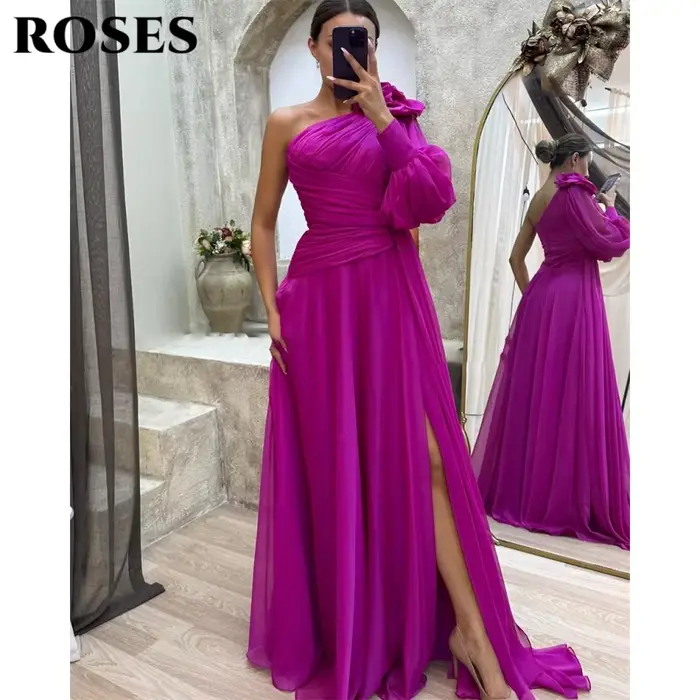 ROSES Po-Robe de Rhen mousseline de soie pour femme