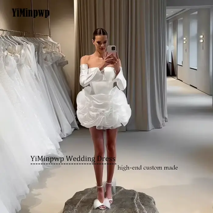 Robes de mariée civiles courtes pour la mariée