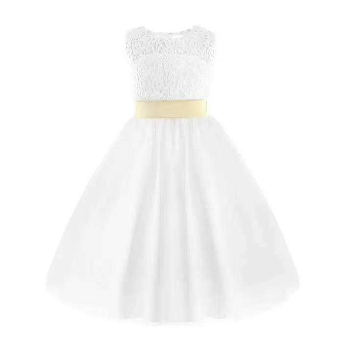 Robe d'été en dentelle blanche pour filles, vêtements de princesse, pour adolescentes, pour soirée, 