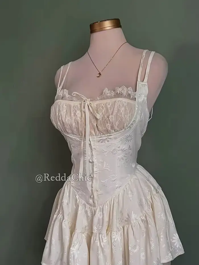 Robe d'été ReddaChic vintage en satin à motifs floraux