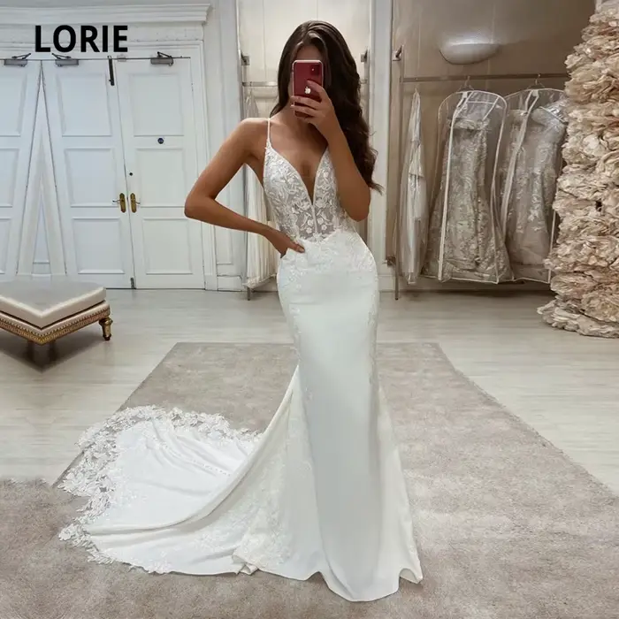 Robe de Mariée Sirène Boho en Dentelle