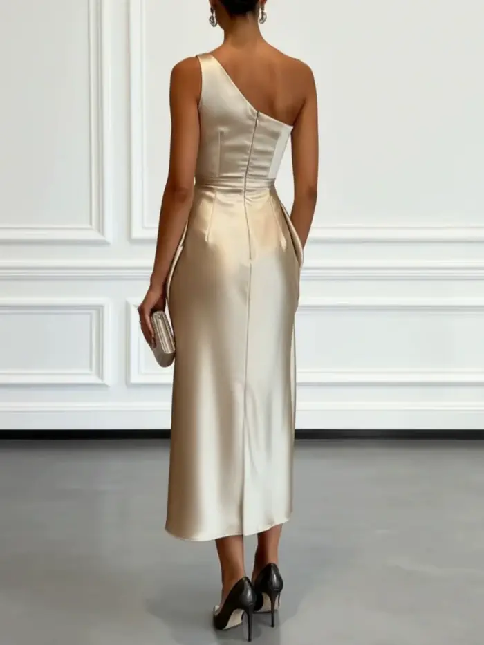Robes longues en satin pour femmes 2026 – Robe midi d'été sexy pour femme