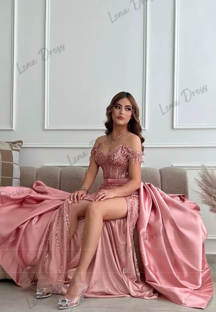 Lena robe de soirée épaules dénudées