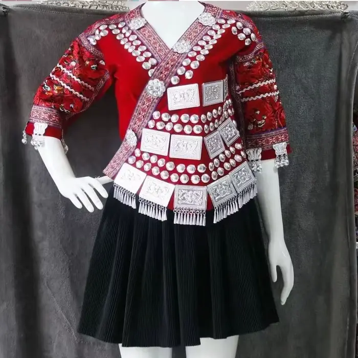 Robe chinoise Miao pour femmes, costumes brodés des minorités ethniques, costumes de danse Miao du G