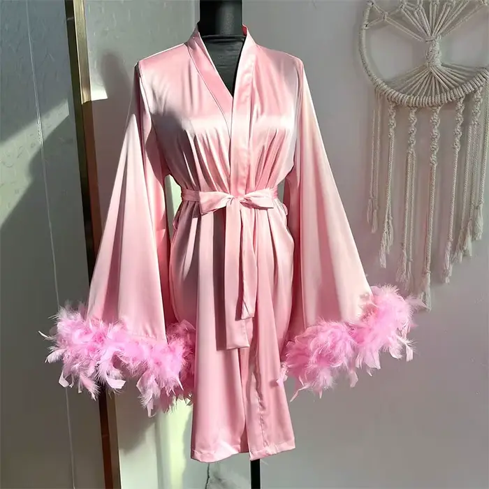 Robe courte en Satin de soie