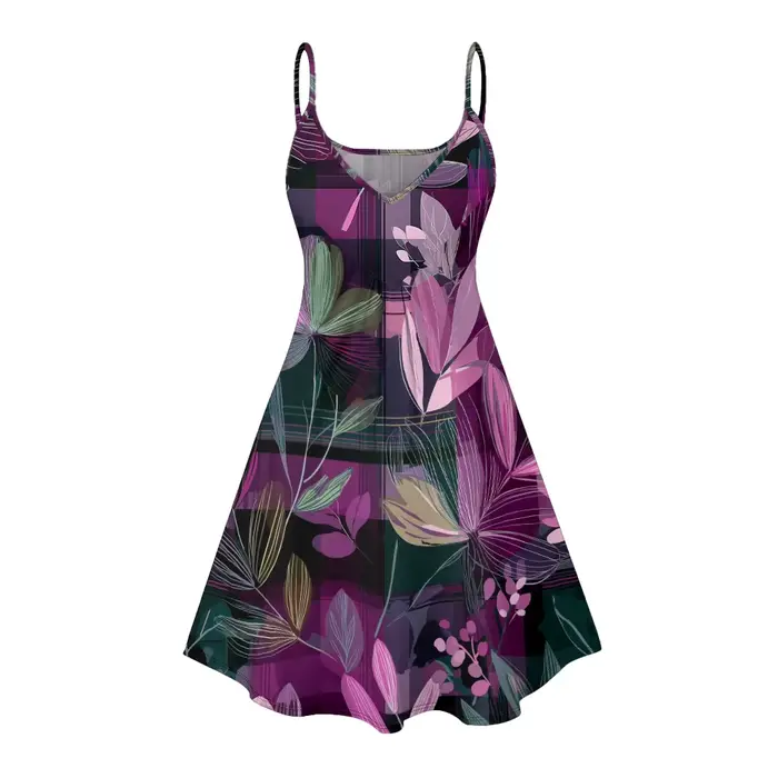 ​ Robe de soirée vintage à bretelles spaghetti à motif géométrique pour femmes, robe moulante à col 