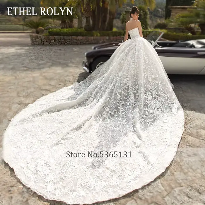 ETHEL ROLYN robe de mariée trapèze romantique perlée chérie dentelle
