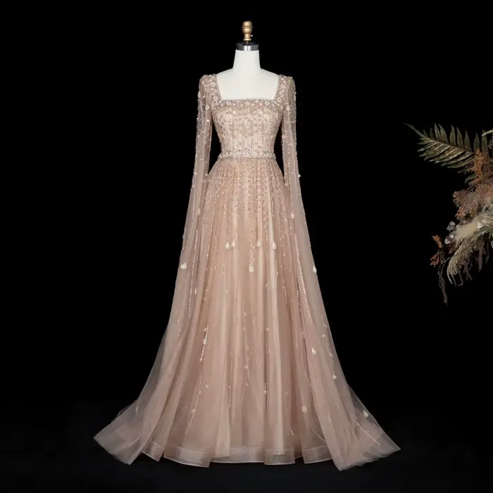 Robe de soirée de luxe rose Sharon Said pour femme