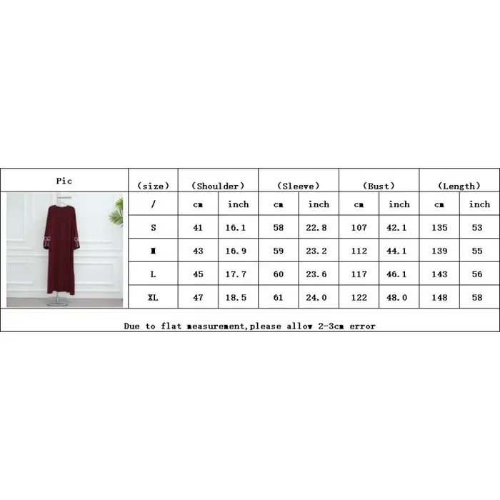 Abaya pour femme élégante polyester tricotée avec arc décoration pour occasions spéciales automne hiver