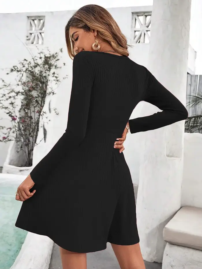 Robe courte trapèze sans manches en polyester et élasthanne pour femmes de tous âges automne hiver occasions spéciales