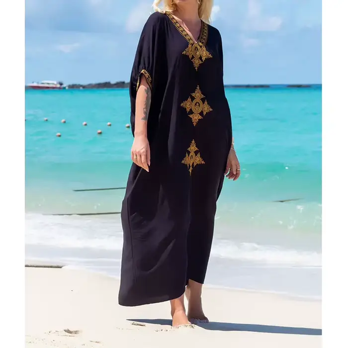 Robe de plage longue style bohème pour femme