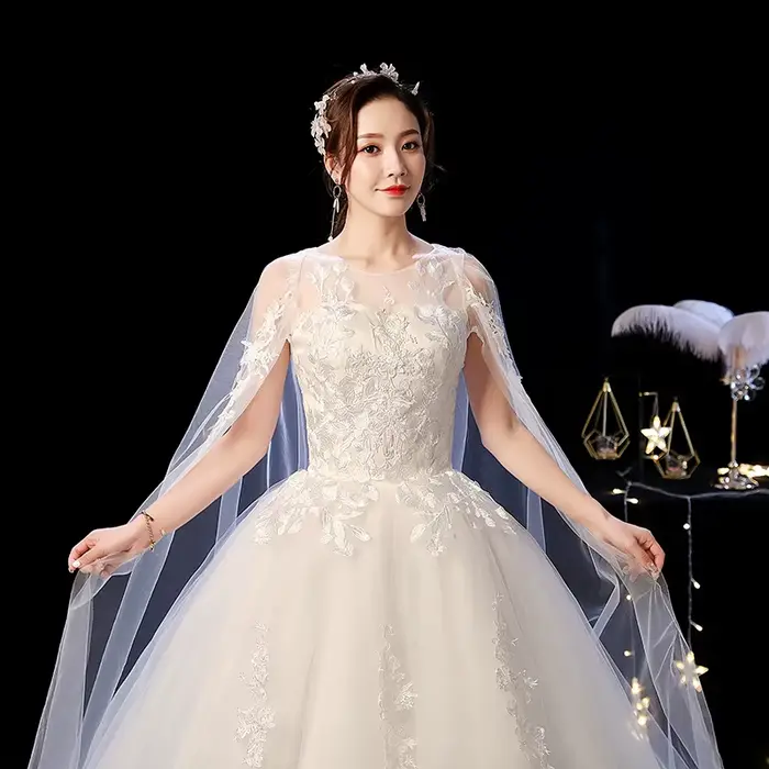 Robe de mariée élégante en dentelle brodée princesse vintage personnalisable pour femmes grandes tailles occasions spéciales
