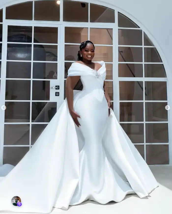 Robes de mariée sirène africaines style princesse avec traîne détachable