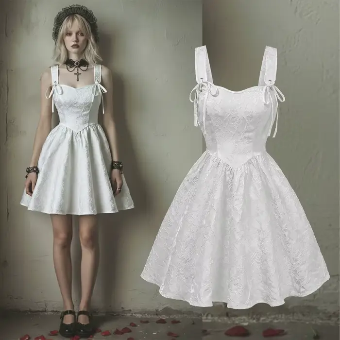 Nouvelle Robe Mini de Soirée Blanche pour Femme