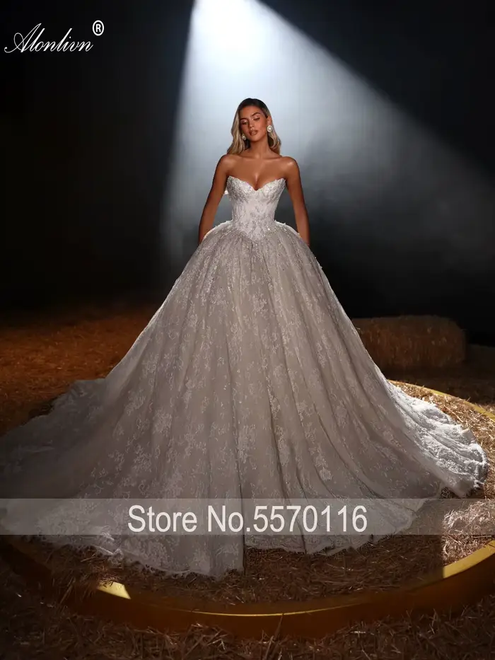 Alonlivn – robe de mariée en dentelle haut de gamme