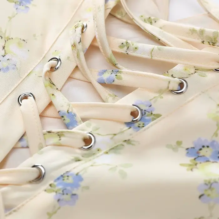 Suninbox Robe midi décontractée d'été à imprimé floral