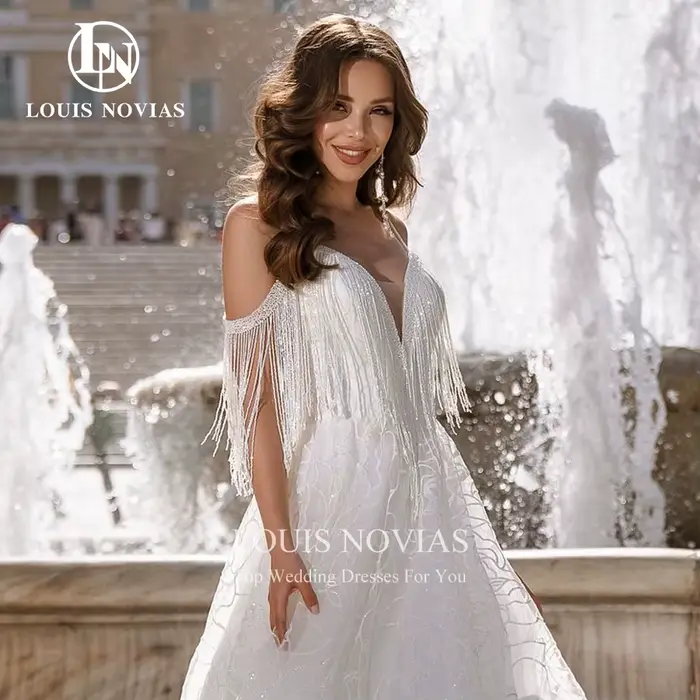 Modiis-Robe de mariée A-Line perlée