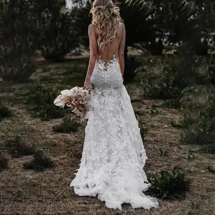 Robe de mariée sirène vintage
