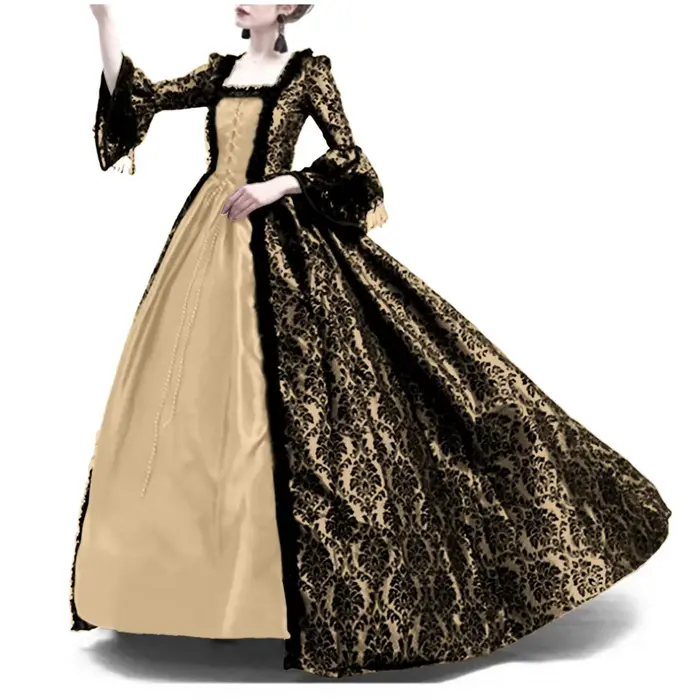 Robe médiévale en dentelle Patchwork