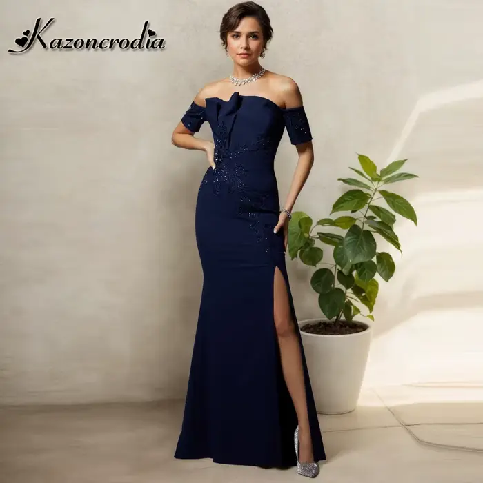 Robe de mère de marié Kazon Glamour avec fente