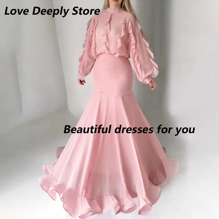 Robe de soirée rose personnalisée