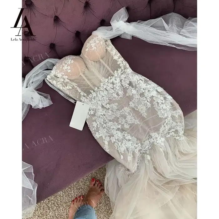 Luxe chérie robe de mariée 2026 glamour hors de l'épaule sirène princesse