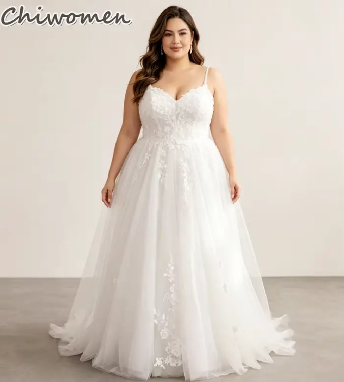 Robe de mariée trapèze pour femmes rondes 2026